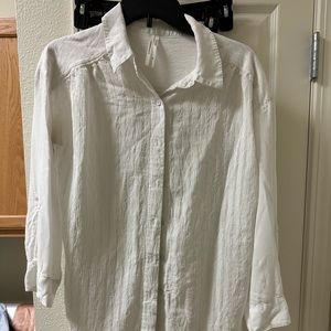 White Anthropologie swim cover size M